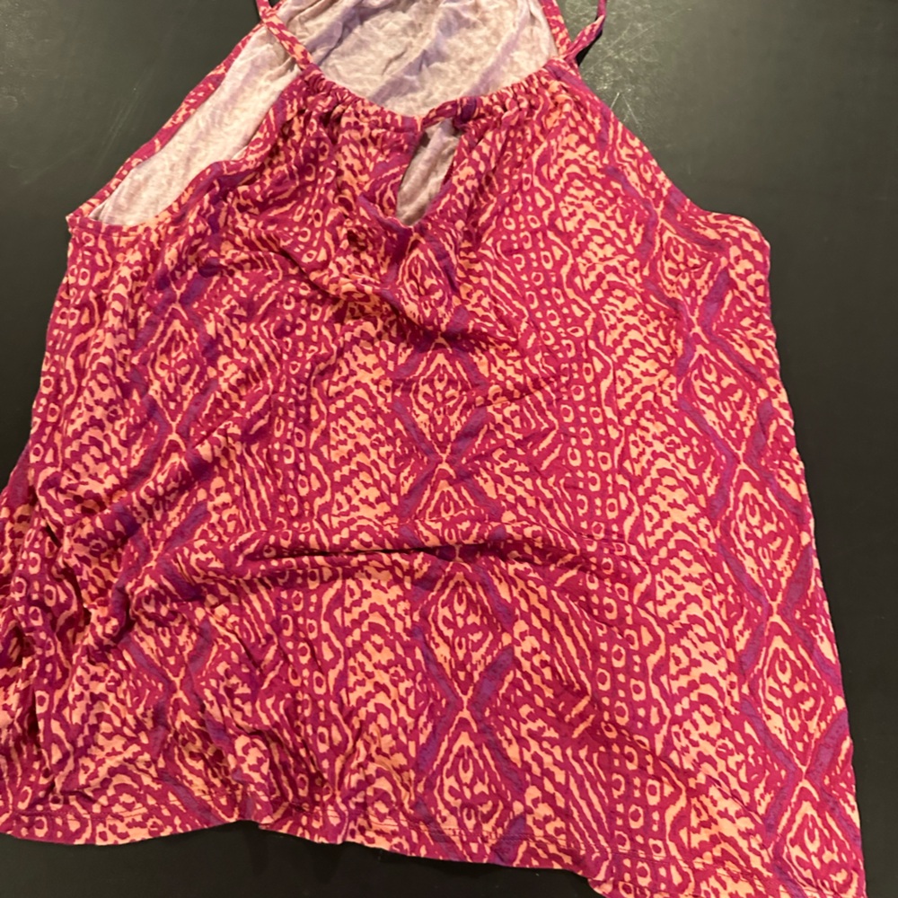 Stylish Pink and Purple Sleeveless Tank Top